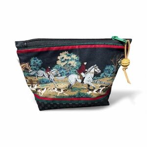 Fox hunting clutch zipper pouch